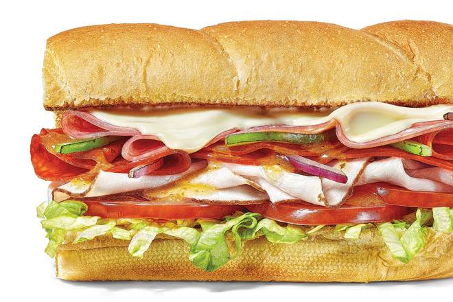 Order Turkey Italiano Footlong Pro (Double Protein) food online from Subway Bluff City on 11W store, Bluff City on bringmethat.com