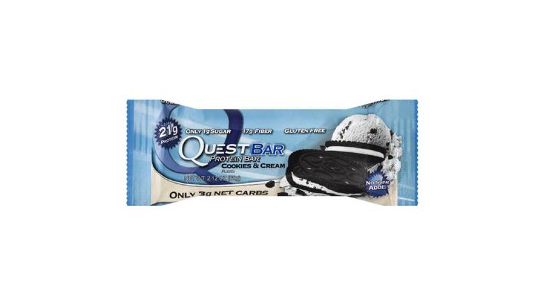 Order Quest Protein Bar Cookies & Cream 21G Protein food online from Route 7 Food Mart store, Norwalk on bringmethat.com