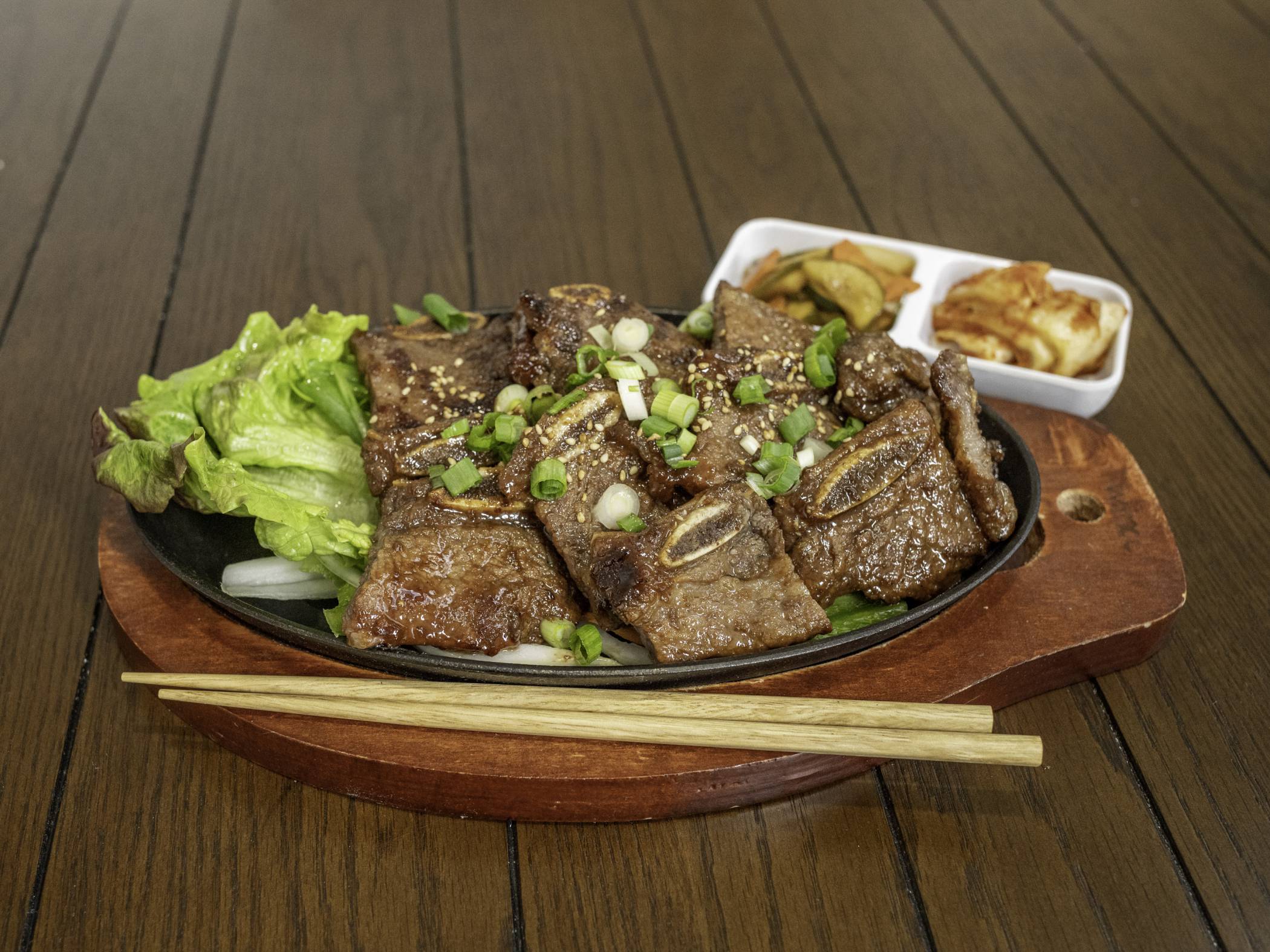 Order 3. LA 갈비구이 La Galbi Gui food online from Woori Korean Restaurant store, Brooklyn on bringmethat.com
