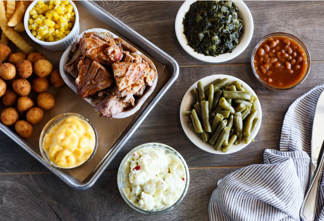 Order 3 Meat Combo Plate food online from Little Richard's Bbq store, Walkertown on bringmethat.com