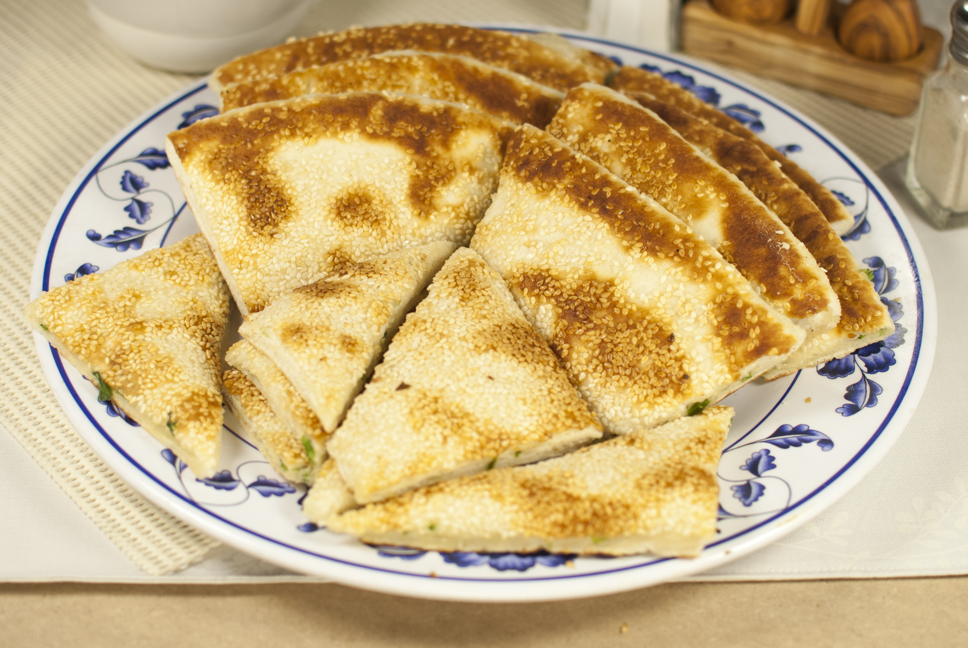 Order 6. Thin Sesame Bread with Green Onion food online from Ma House store, San Diego on bringmethat.com