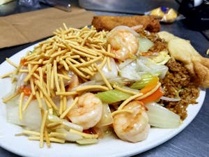 Order C2. Shrimp Chow Mein food online from China Restaurant store, Roseville on bringmethat.com