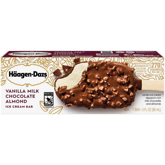 Order Haagen-Dazs Vanilla Milk Chocolate Almond Ice Cream Bar, 1 CT food online from Cvs store, GREENWICH on bringmethat.com