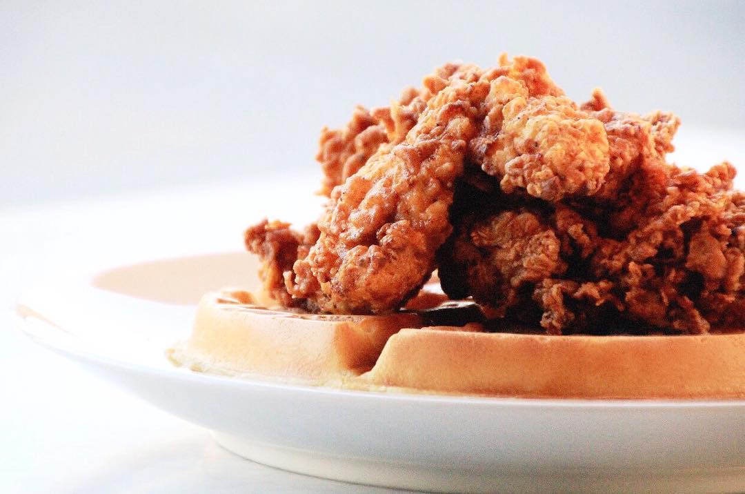 Order Buttermilk Fried Chicken + Waffle food online from Pho Cafe Plus store, Los Angeles on bringmethat.com