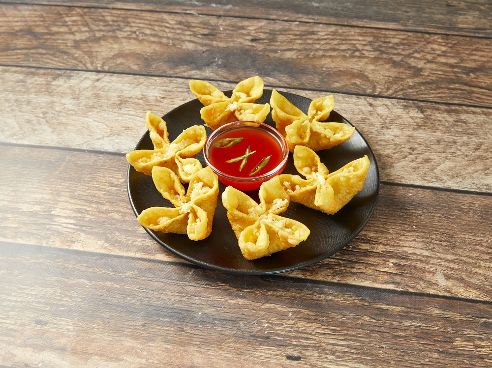 Order A7. 6 Pieces Crab Rangoon food online from Happy Wok store, Livonia on bringmethat.com