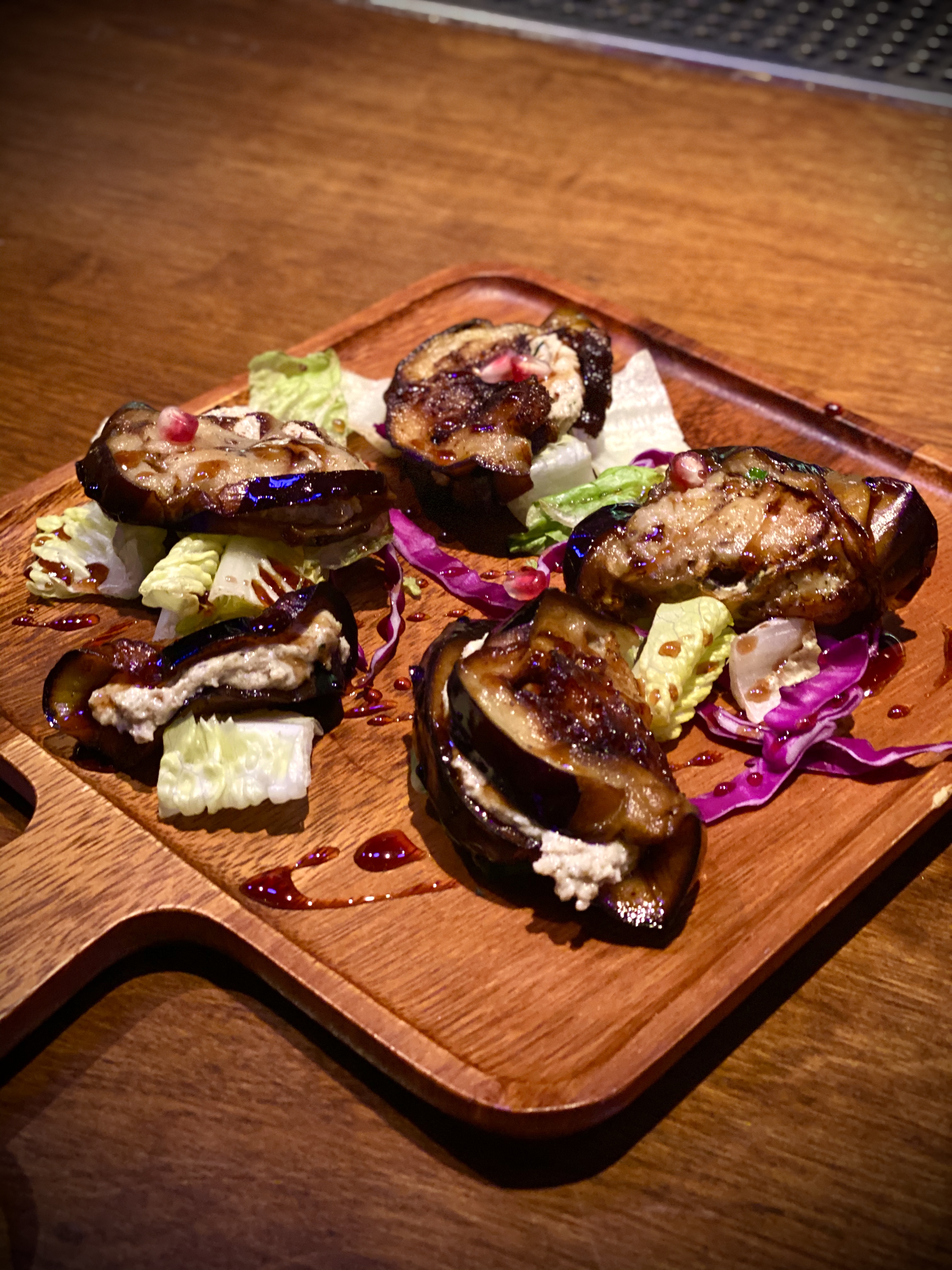 Order Mini eggplant roulades food online from Oda Mediterranean Cuisine store, Chicago on bringmethat.com