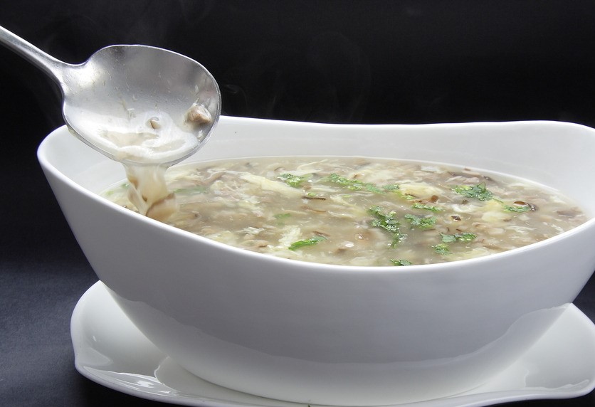 Order 20. Ground Beef with Tofu Soup西湖牛肉羹 food online from Foshan Restaurant store, La Puente on bringmethat.com