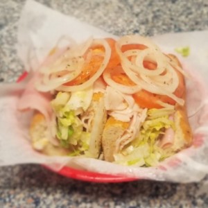 Order Ham, Turkey, and Cheese Hoagie food online from Uncle Sams store, Peoria on bringmethat.com