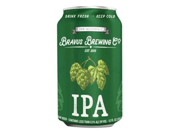 Order Bravus Brewing Company Non-Alcoholic IPA - 4x 12oz Cans food online from Mac's Liquor store, Hopkins on bringmethat.com