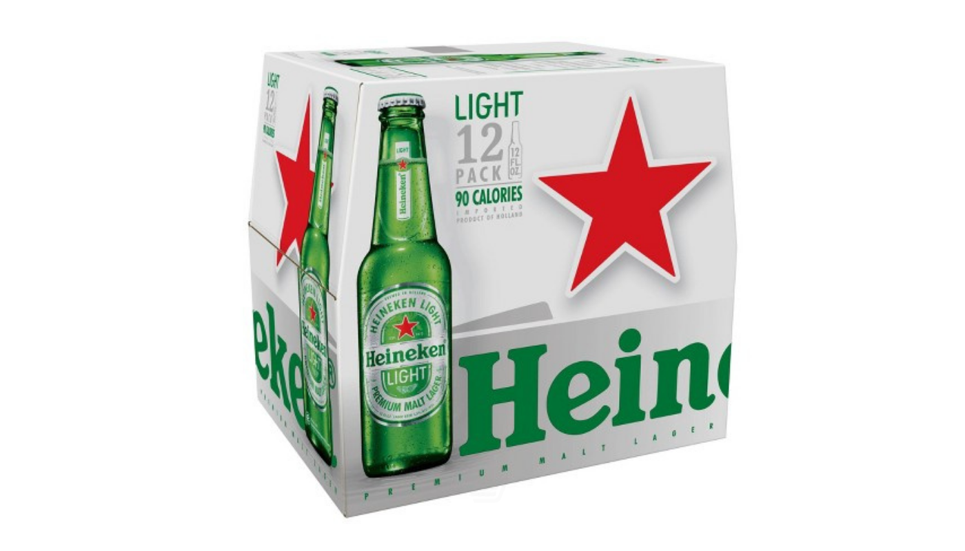 Order Heineken Premium Light Lager 12 Pack 12 oz Bottles food online from Reyes Adobe Liquor & Jr Market store, Agoura Hills on bringmethat.com