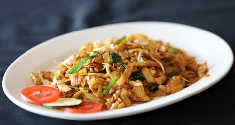 Order Fried Flat Noodles food online from Dingdi Myanmar Restaurant store, Lewisville on bringmethat.com