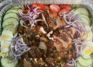 Order Pan chicken salad food online from Salads4me store, Richton Park on bringmethat.com