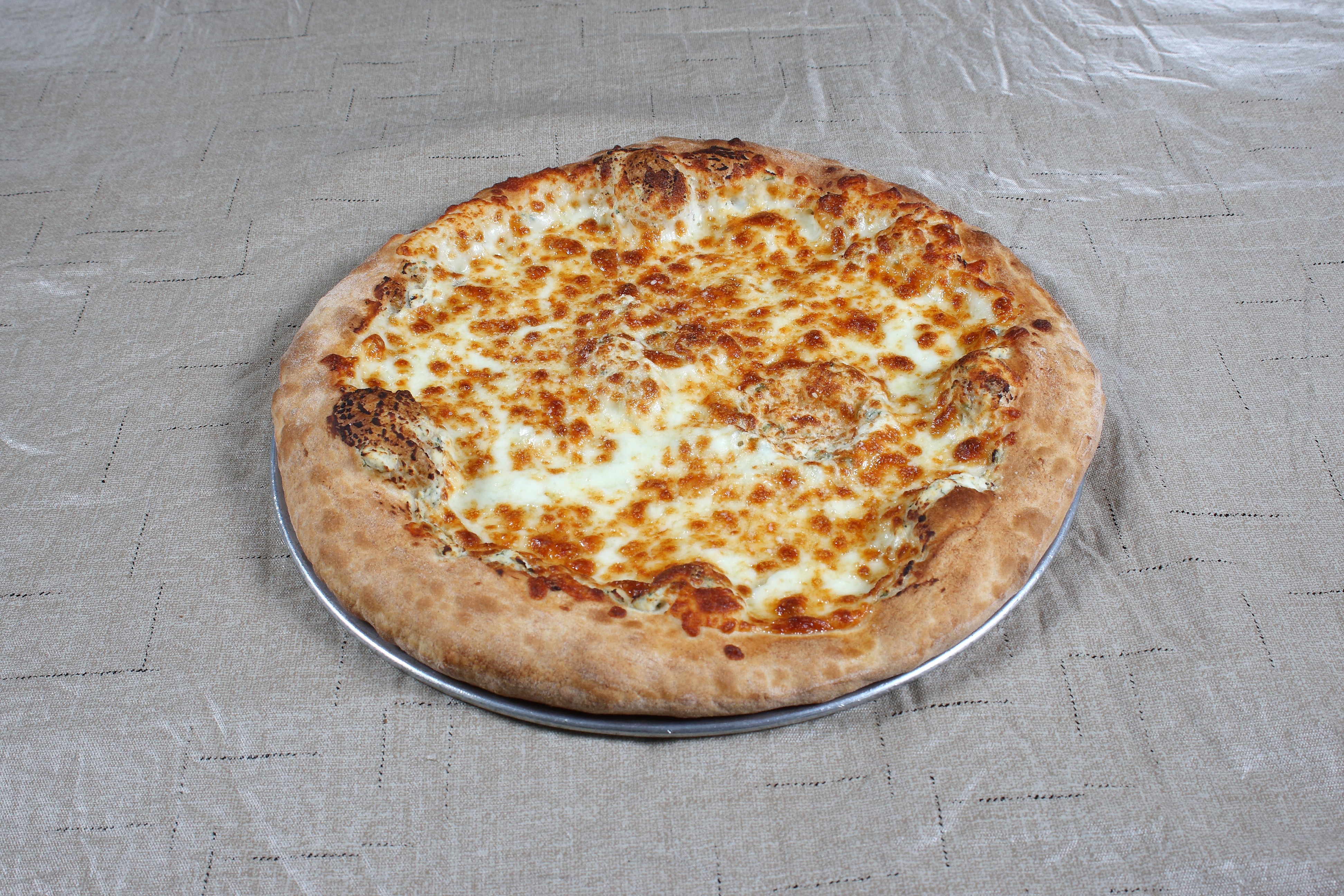 Order 8" White Pizza food online from Village Pizza store, Tega Cay on bringmethat.com