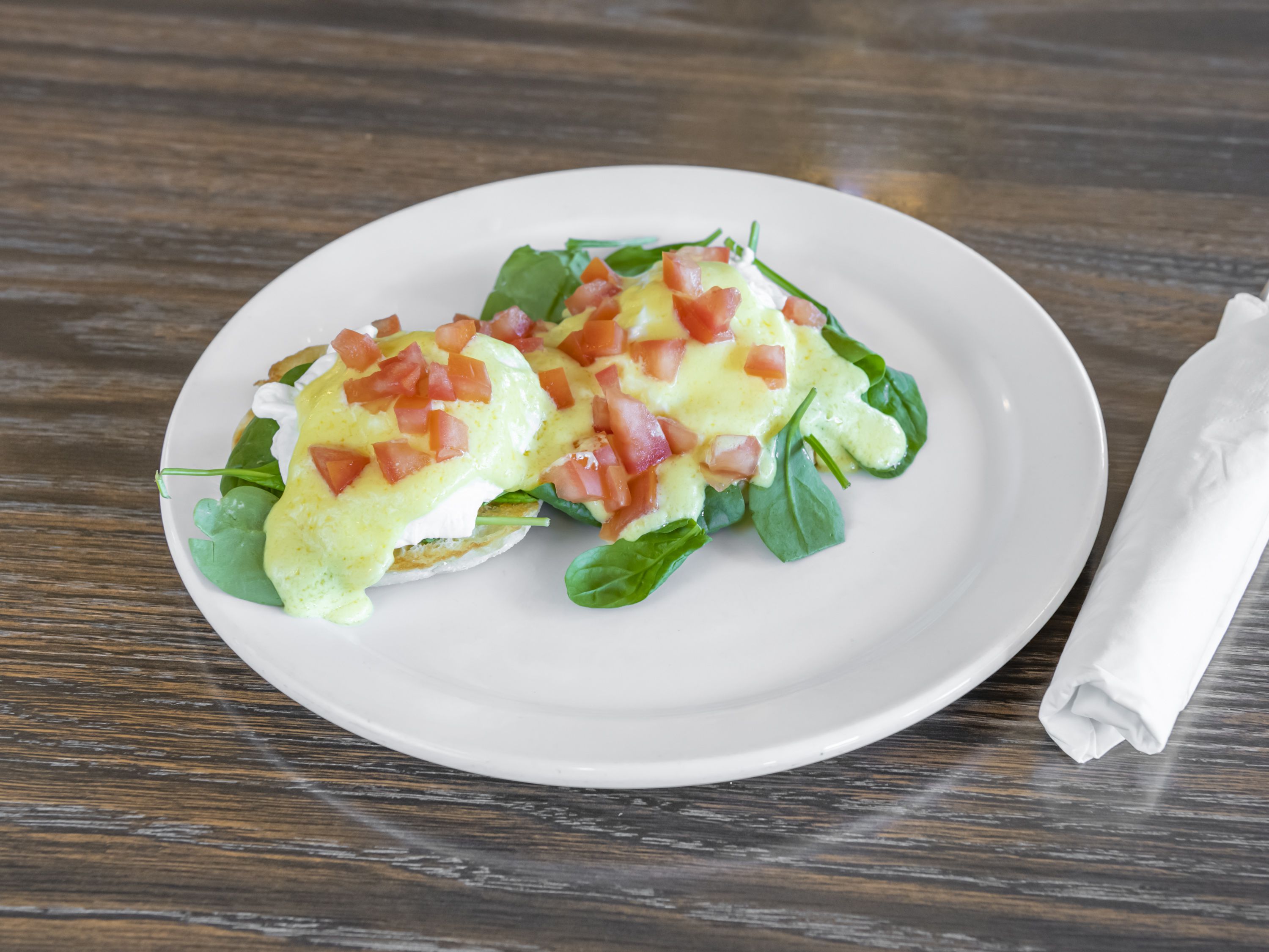 Order Eggs Florentine food online from Sue Place store, Pinole on bringmethat.com