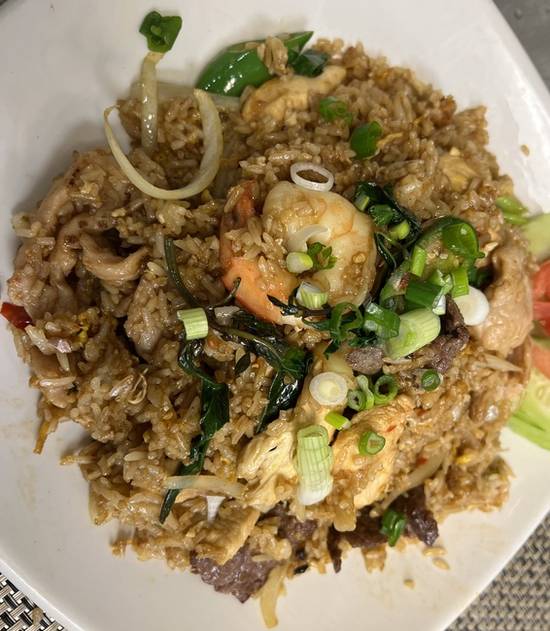 Order Spicy Basil Fried Rice food online from Aroy Thai Kitchen store, Las Vegas on bringmethat.com