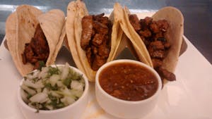 Order 109. Tacos de Carne Asada food online from La Tolteca store, Williamsburg on bringmethat.com