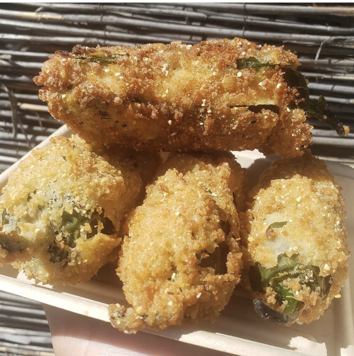 Order 6 Piece Jalapeno Poppers food online from Michelangelo's Deep Dish And Calzones store, San Francisco on bringmethat.com