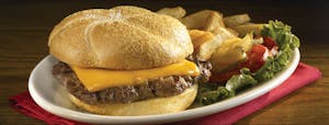 Order Cheeseburger food online from Ponderosa store, Monitor Charter Township on bringmethat.com