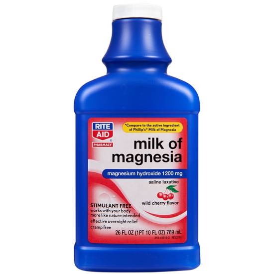 Order Rite Aid Pharmacy Milk of Magnesia 1200 mg Wild Cherry (26 oz) food online from Rite Aid store, HERMITAGE on bringmethat.com