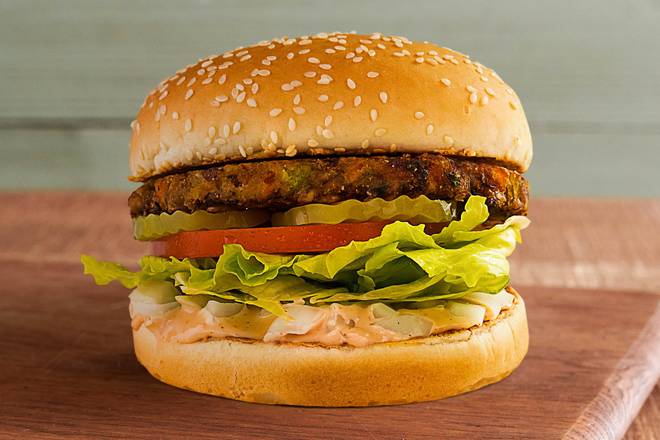 Order Veggie Burger food online from Farmer Boys store, La Habra on bringmethat.com