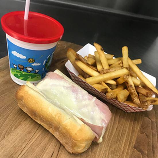 Order Kid's 4" Ham and Cheese Sub food online from Mario's Pizza store, Greensboro on bringmethat.com