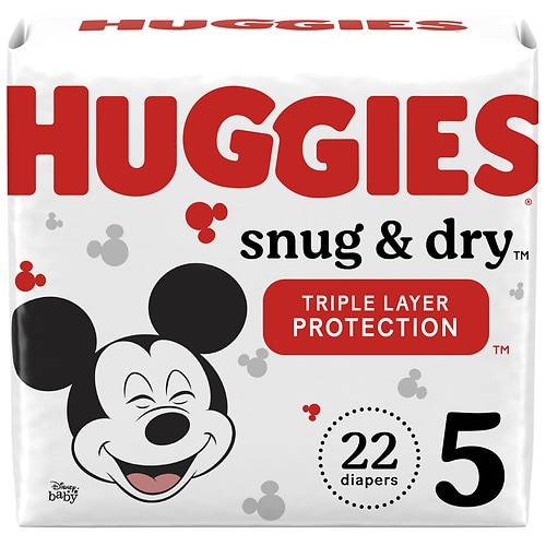 Order Huggies Snug & Dry Snug & Dry Baby Diapers Size 5 - 22.0 ea food online from Walgreens store, Willimantic on bringmethat.com