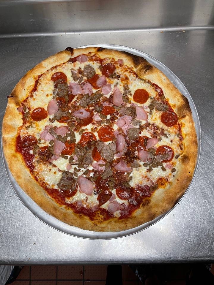 Order 16" NY Style Meatlover Pizza food online from New York J and P Pizza store, Mount Airy on bringmethat.com