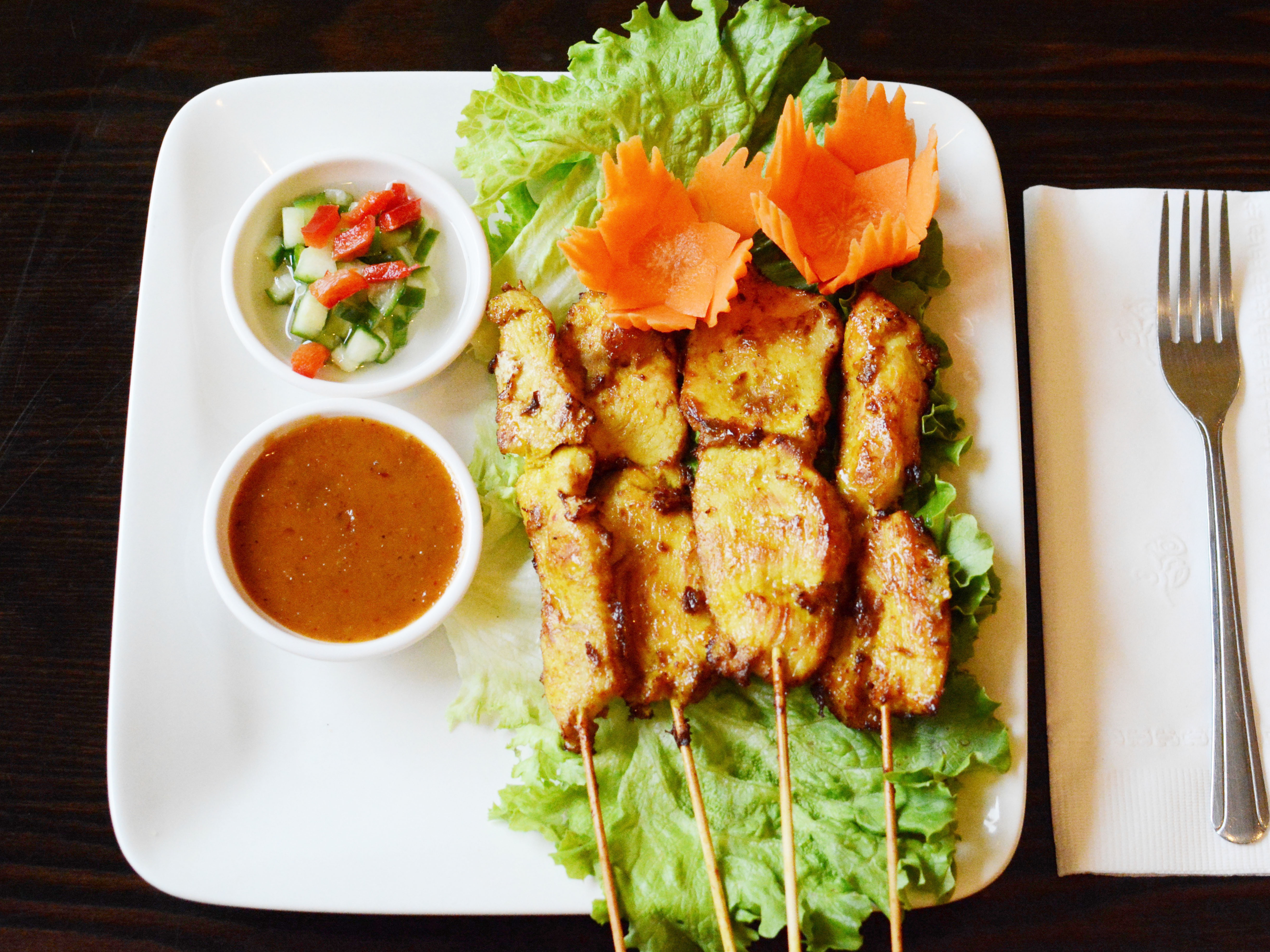 Order Chicken Satay food online from Buuz Thai Eatery store, Arlington on bringmethat.com