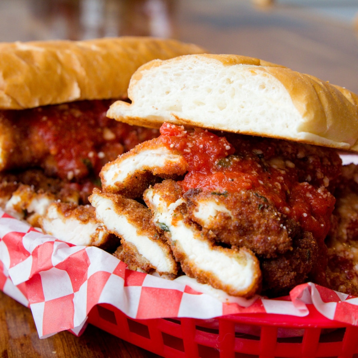 Order Chicken Cutlet Parmesan Sandwich food online from Pete's Seafood And Sandwich store, San Diego on bringmethat.com