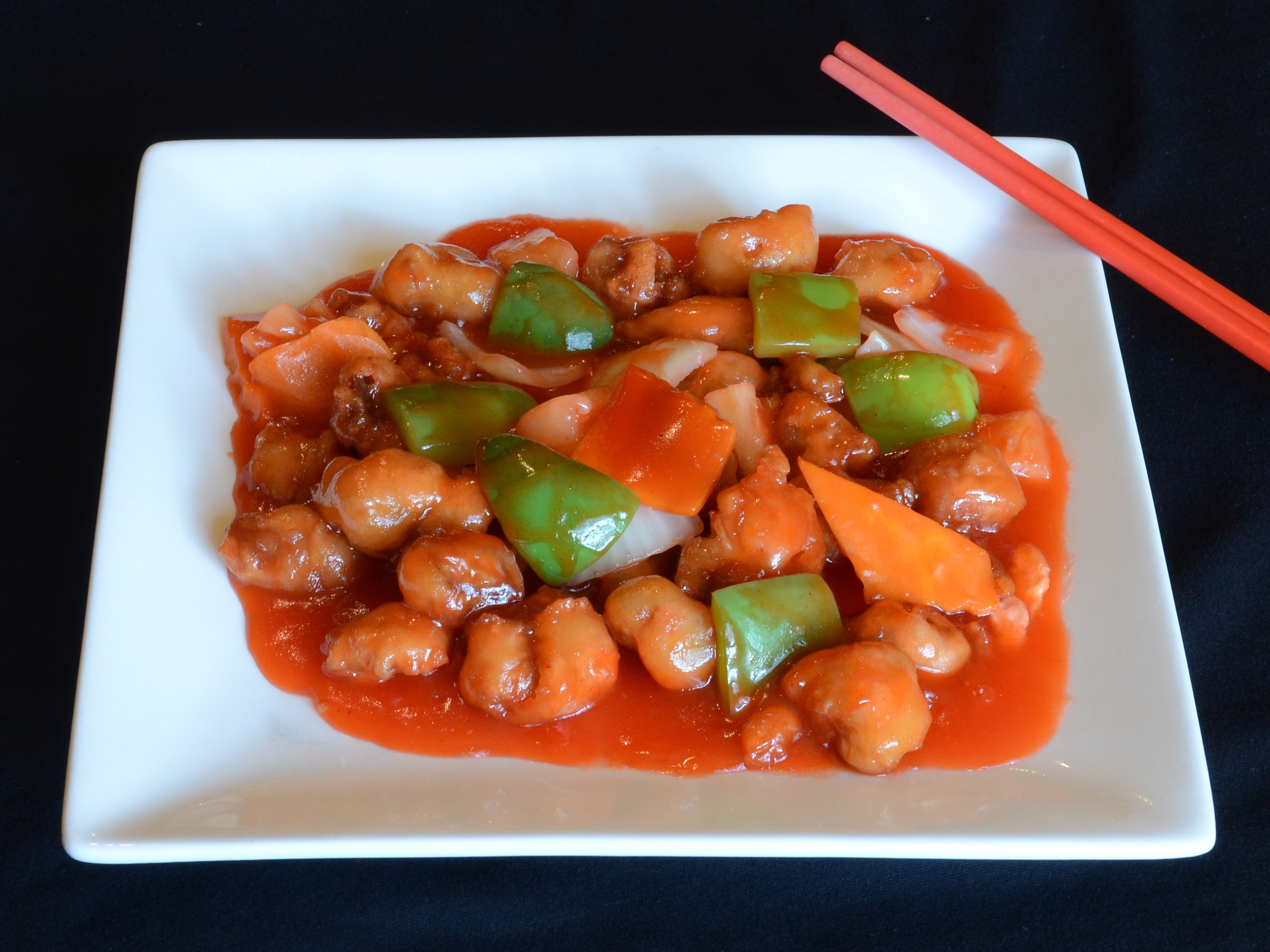 Order Sweet and Sour Pork Lunch Special food online from Amazing Wok store, San Carlos on bringmethat.com