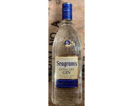 Order Seagram's Extra Dry, 750mL gin (40.0% ABV) food online from Chris's Liquor- 2203 S Lamar Blvd store, Austin on bringmethat.com