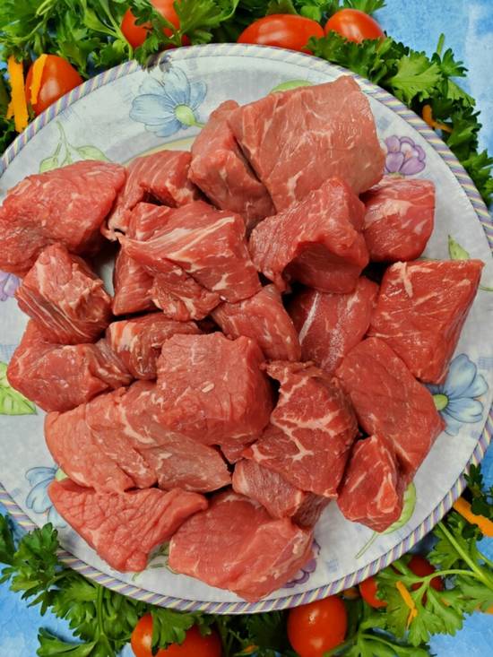Order Beef Stew (1 lb) food online from Cow Palace Butcher Shop store, Middle Island on bringmethat.com