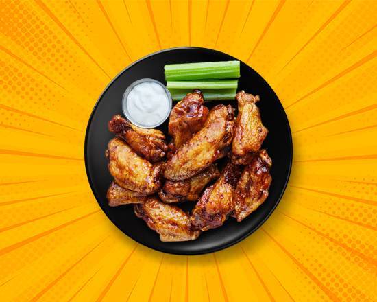 Order Traditional Chicken Wings (10 pcs) food online from Wing Man Co. store, Chicago on bringmethat.com