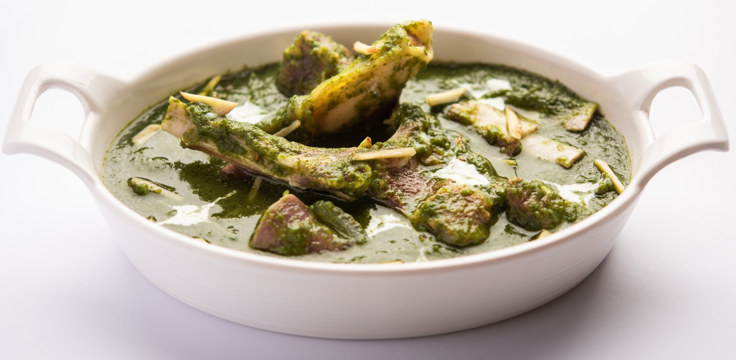 Order Lamb Saag food online from India Oven store, Roseville on bringmethat.com