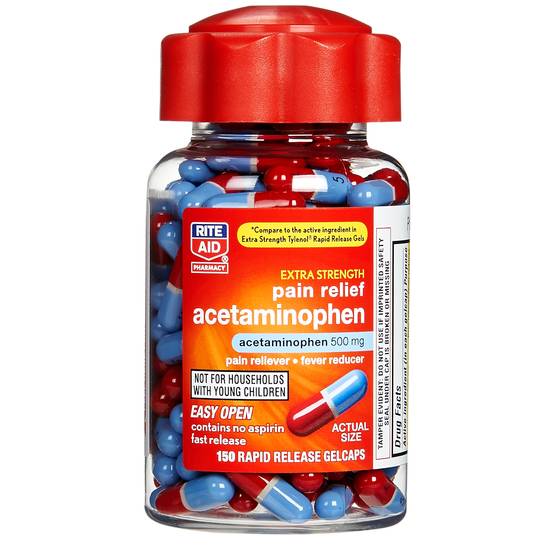 Order Rite Aid Acetaminophen Rapid Release Gelcaps (150 ct) food online from Rite Aid store, Oxford on bringmethat.com