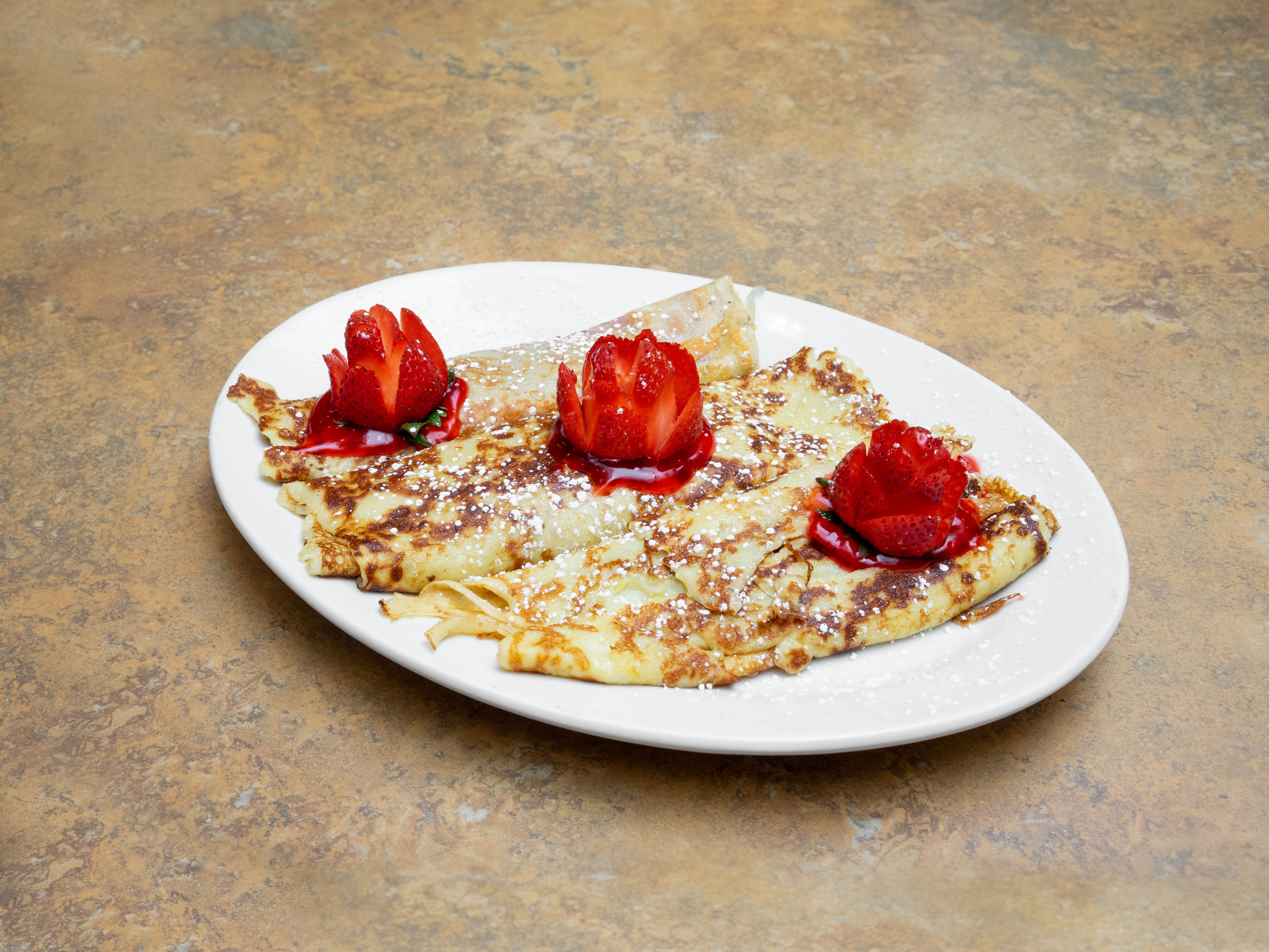 Order Fresh Fruit Crepes food online from Les Cafe Pancake House store, Highland on bringmethat.com