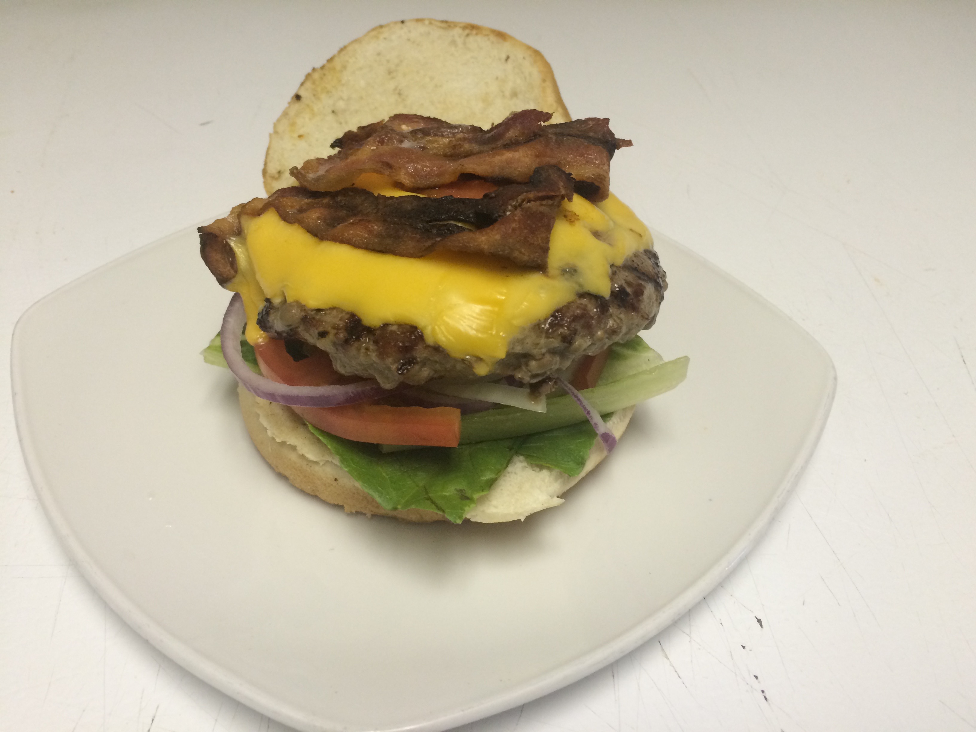 Order Bacon Burger food online from Yummy Gyro store, Willston Park on bringmethat.com