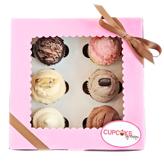 Order Six (6) Assorted Cupcakes food online from Cookies By Design store, Naperville on bringmethat.com