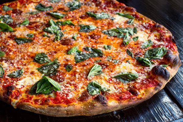 Order Margherita Pizza - Large food online from Artichoke Basille's Pizza store, New York on bringmethat.com