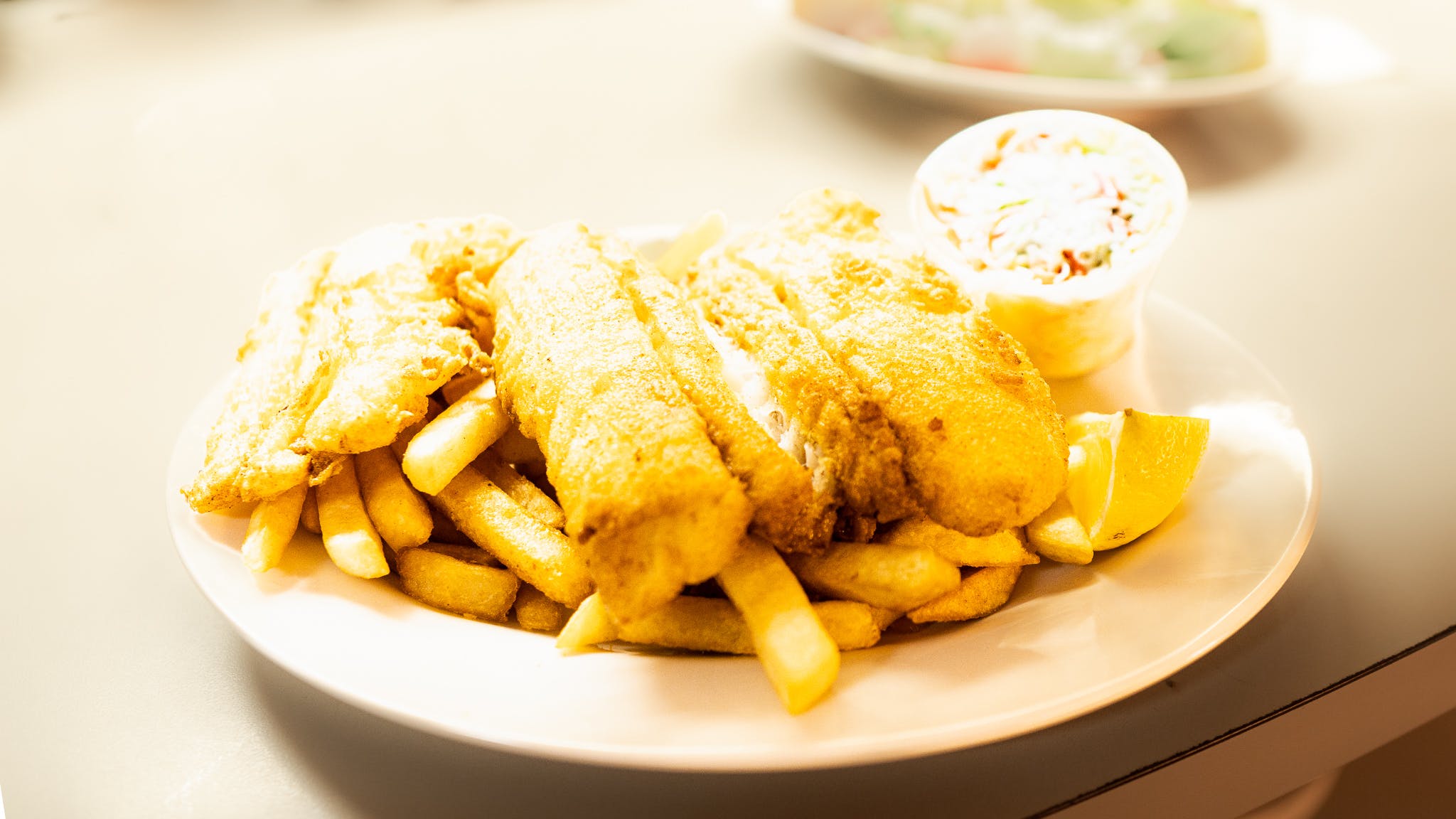 Order Fresh Fish & Chips - Seafood Dinners food online from Fat Cat Grill & Bar store, Norwich on bringmethat.com