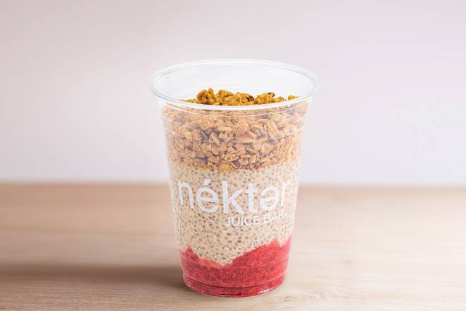 Order PB&J Chia Parfait Made to Order food online from Nekter Juice Bar store, Irving on bringmethat.com