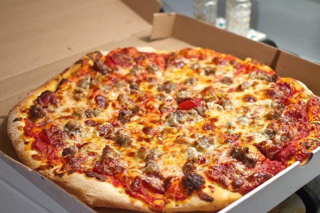 Order Meat Lover Pizza - Personal 12'' food online from Brothers Pizza store, Princeton Junction on bringmethat.com