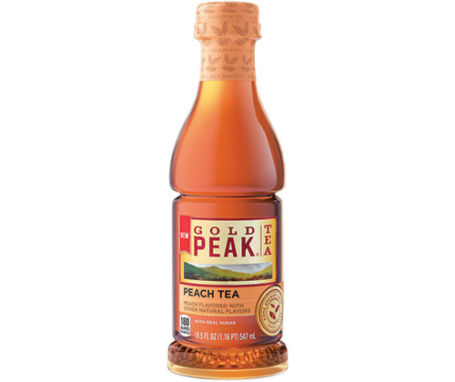 Order Gold Peak Peach Tea food online from Toppers Pizza store, Indianapolis on bringmethat.com