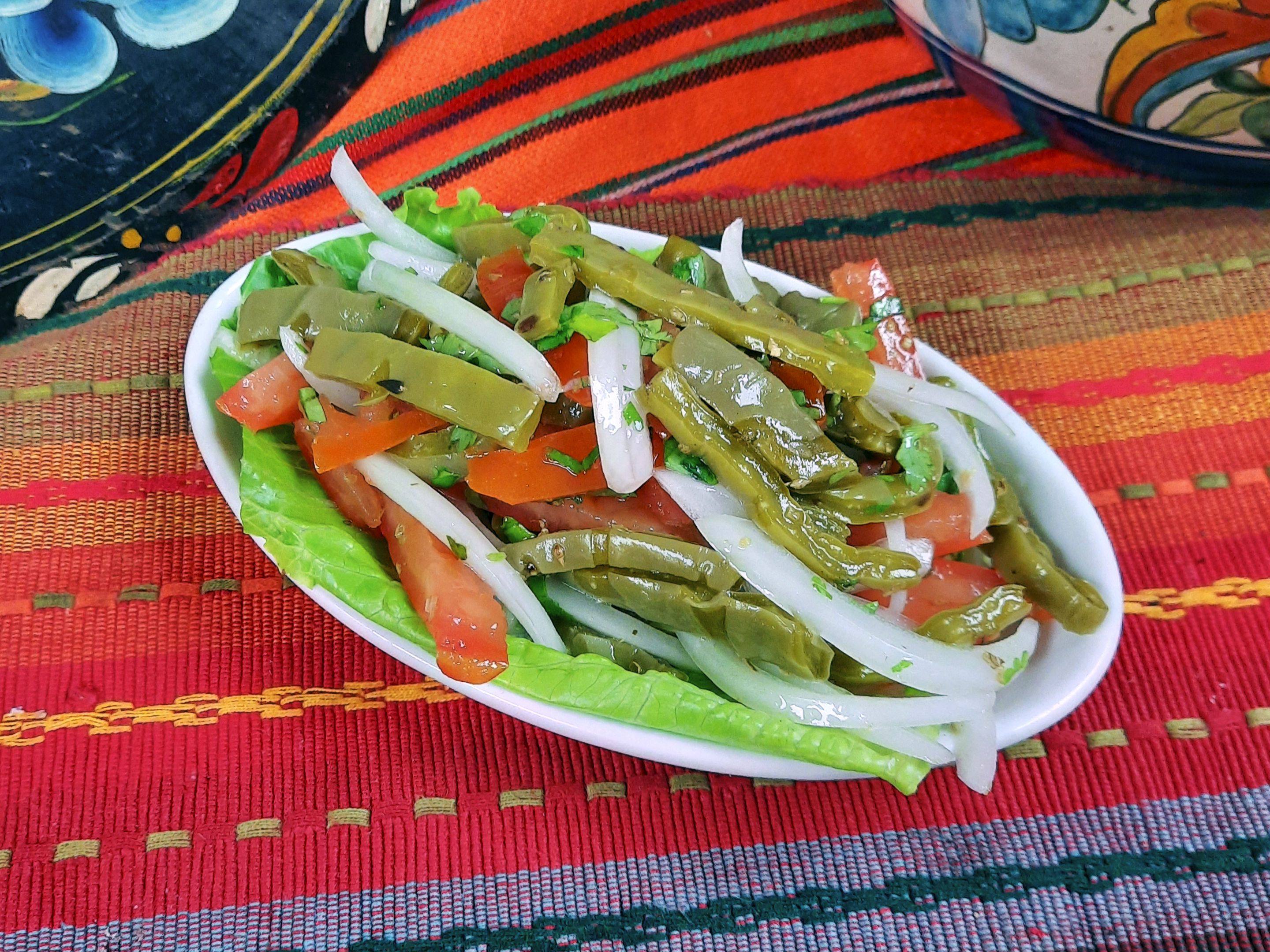Order Side of Nopales (Cactus) Salad food online from Las Bugambilias store, Philadelphia on bringmethat.com
