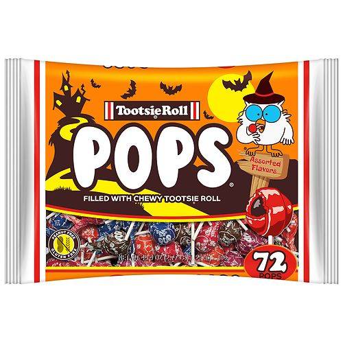Order Tootsie Roll Halloween Tootsie Pops, Large Bag Assorted Fruit Flavors - 0.85 oz x 72 pack food online from Walgreens store, Charlottesville on bringmethat.com