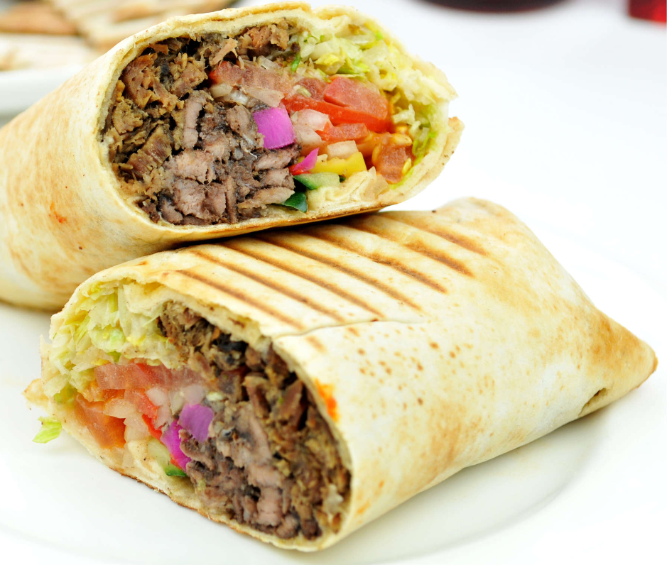 Order Beef Shawarma Wrap food online from Masala Grill store, Sterling Heights on bringmethat.com
