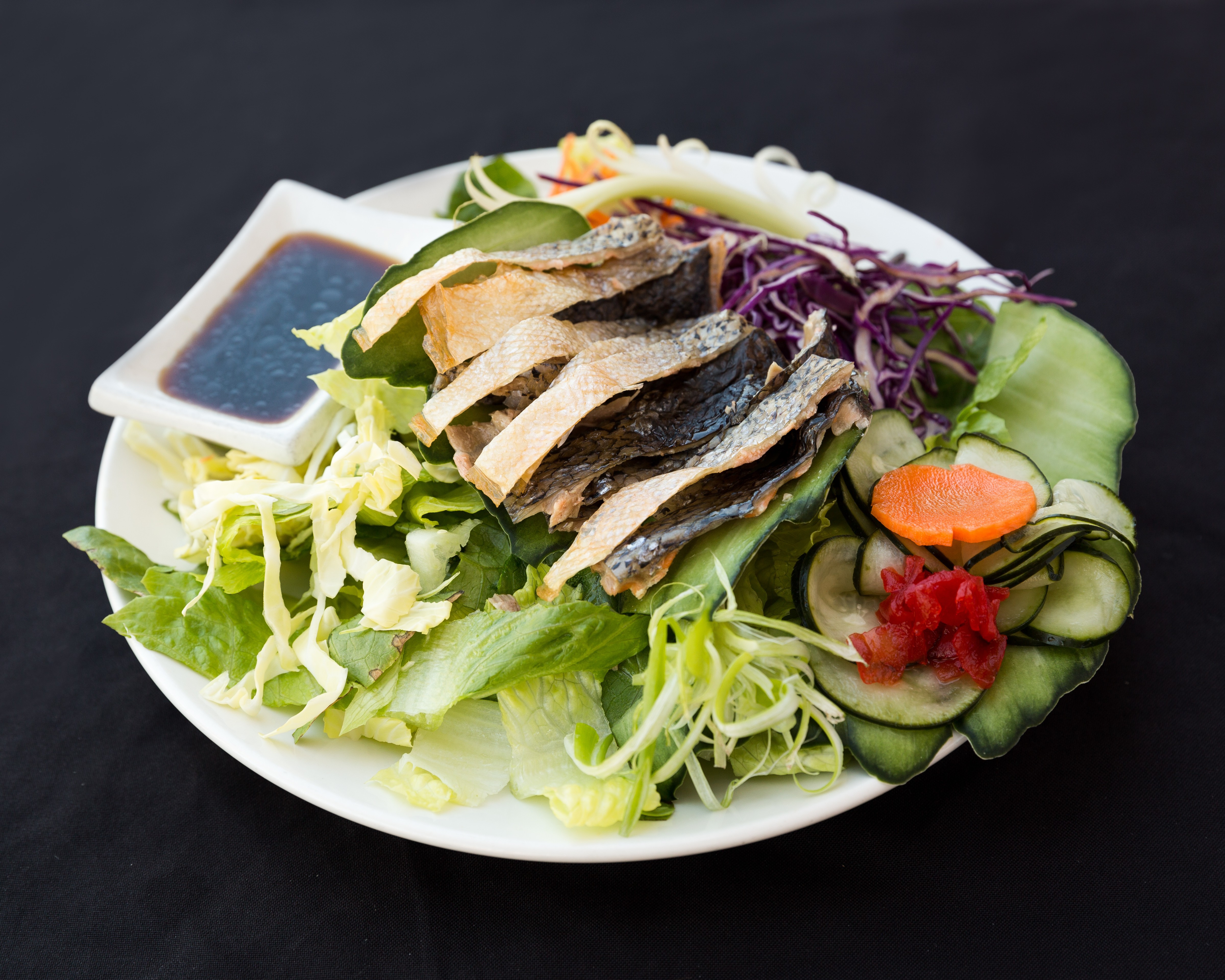 Order Salmon Skin Salad food online from Fuji Sushi store, Camarillo on bringmethat.com