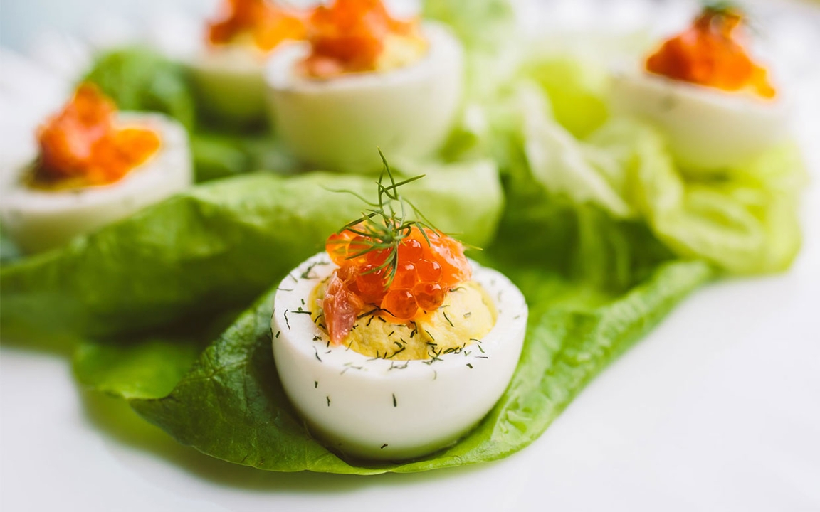 Order Deviled Eggs with Smoked Trout food online from Buttermilk Channel store, Brooklyn on bringmethat.com