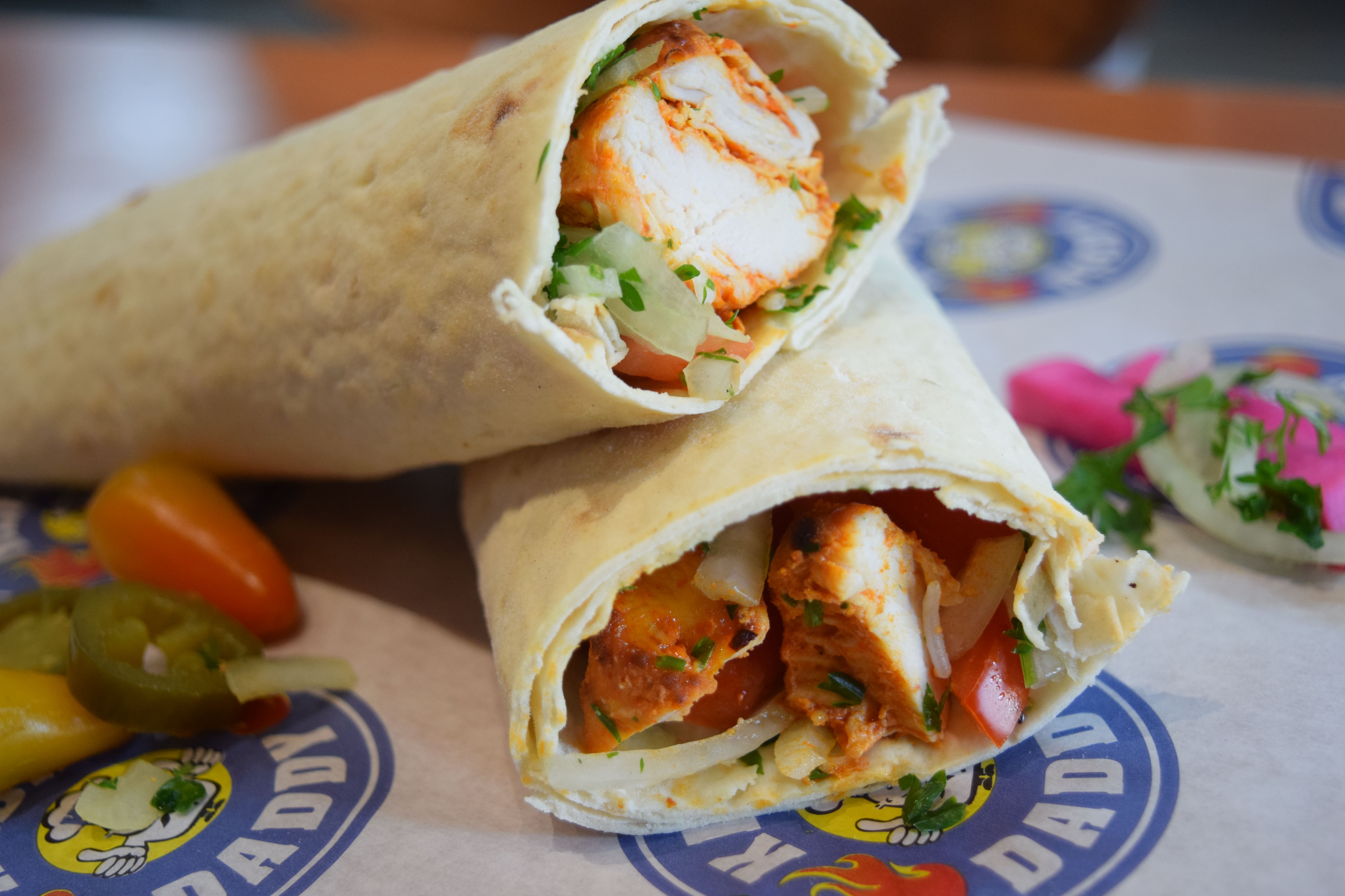 Order Chicken Breast Wrap food online from Kebab Daddy store, Montrose on bringmethat.com