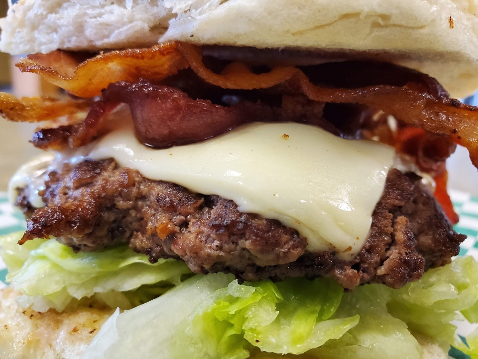 Order Bacon Cheeseburger food online from Webster Hots store, Webster on bringmethat.com